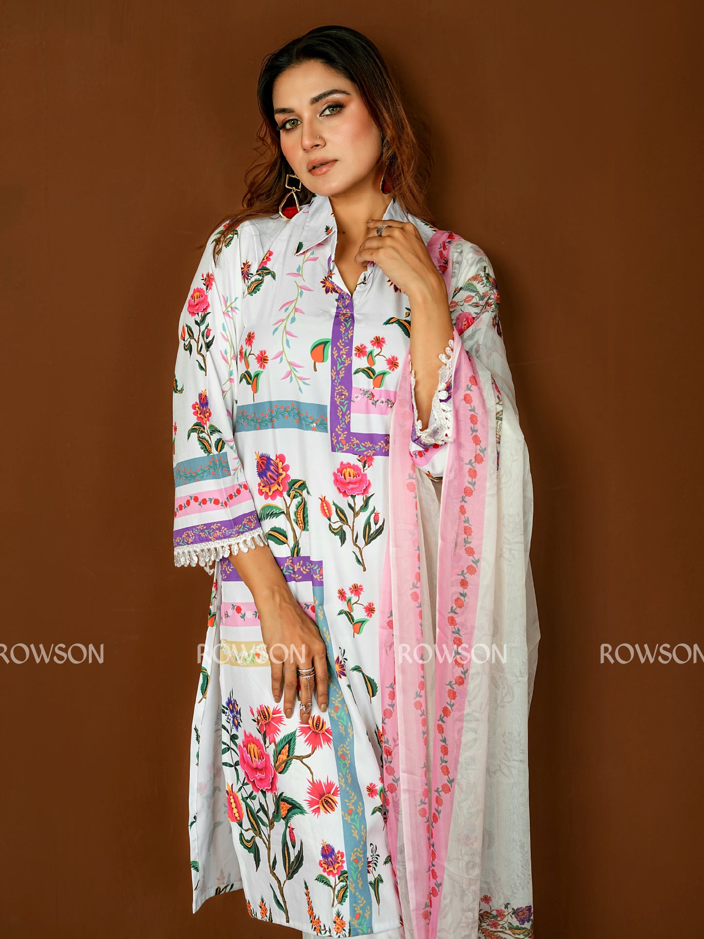 Relaxed Fit Signature Print Three-Piece