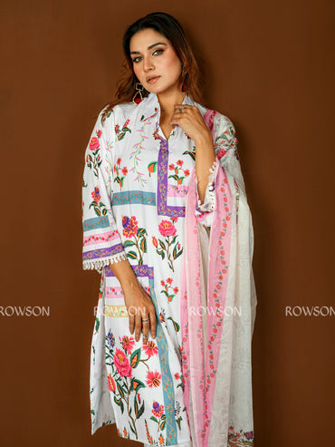 Relaxed Fit Signature Print Three-Piece