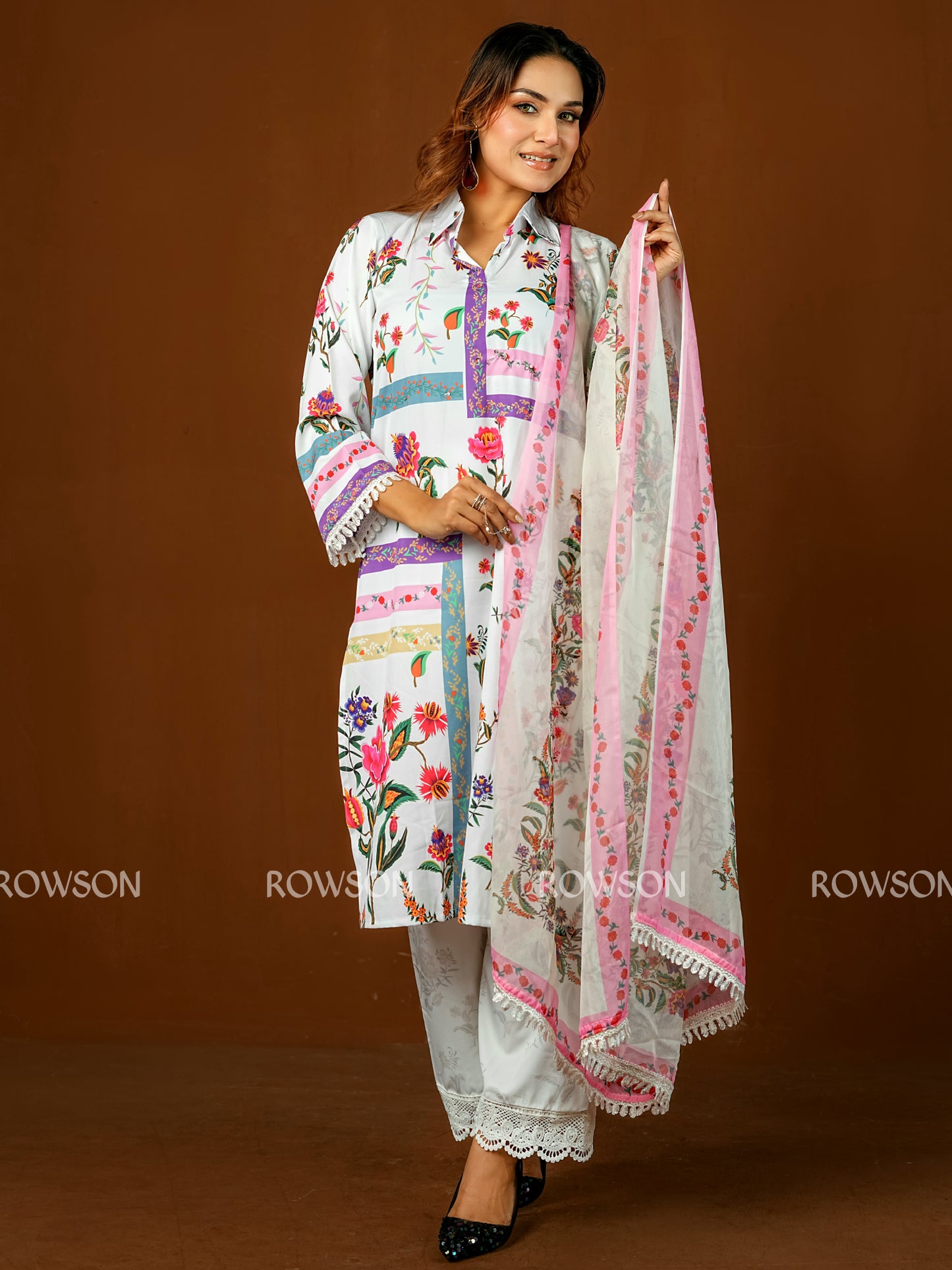 Relaxed Fit Signature Print Three-Piece