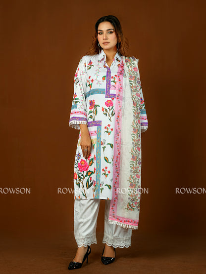 Relaxed Fit Signature Print Three-Piece