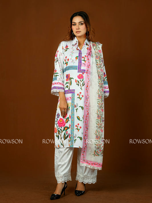 Relaxed Fit Signature Print Three-Piece