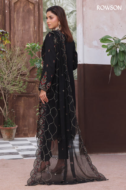 RANA ARTS--AMSAAL Luxury EMB Chiffon Pakistani Three-Piece