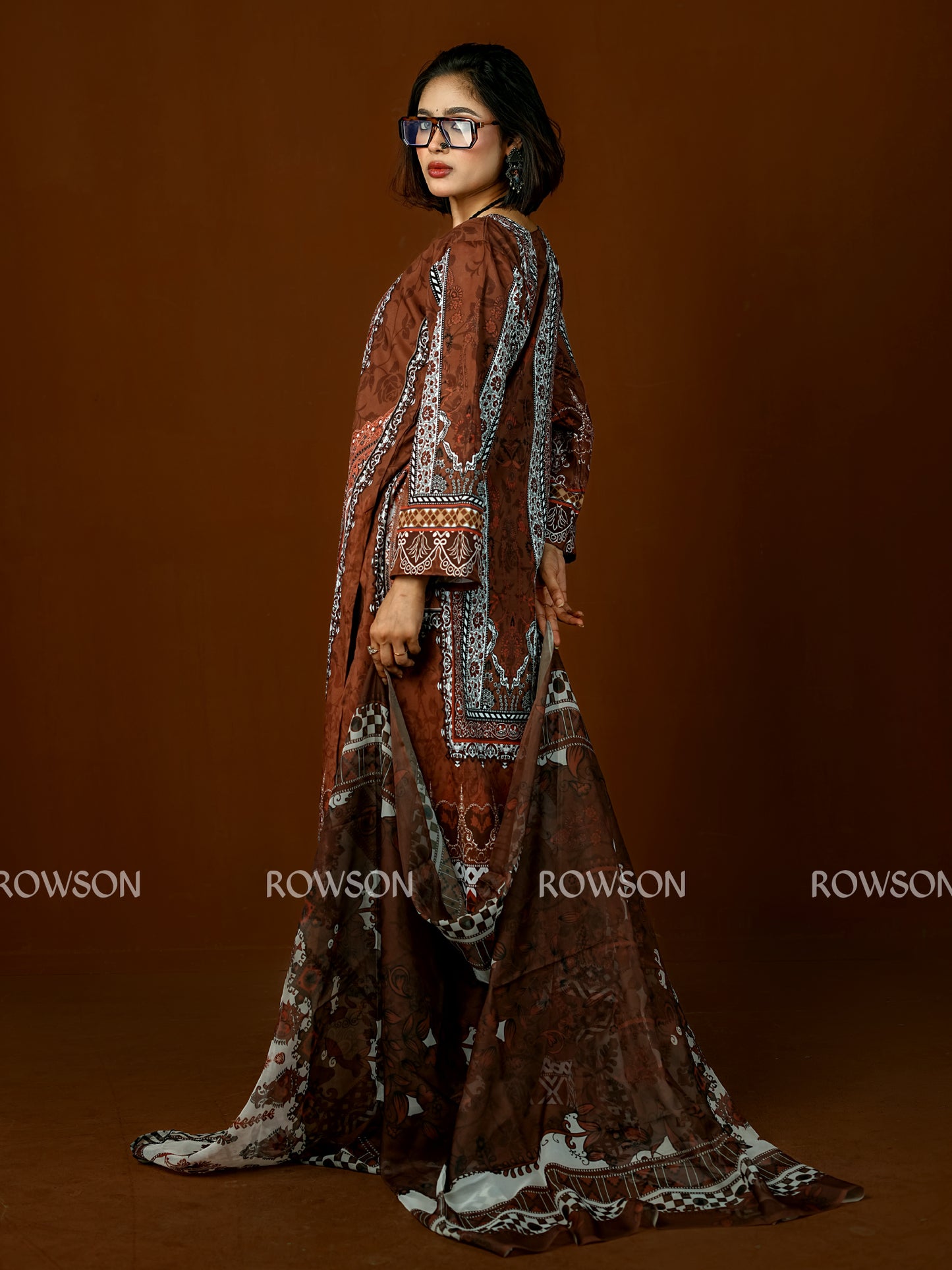 Comfort Fit Ethnic Printed Three-Piece