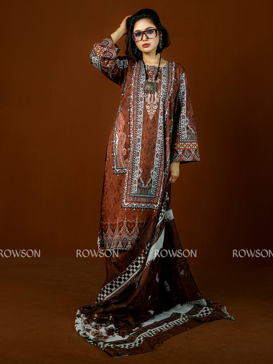 Comfort Fit Ethnic Printed Three-Piece