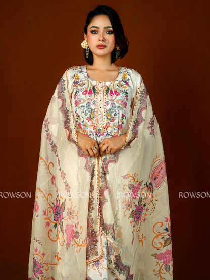 Relaxed Fit Ethnic Printed Three-Piece