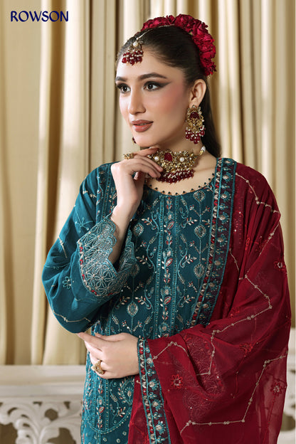 RANA ARTS--ESHAL Luxury EMB Chiffon Pakistani Three-Piece