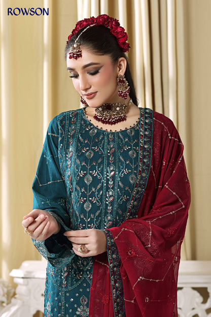 RANA ARTS--ESHAL Luxury EMB Chiffon Pakistani Three-Piece