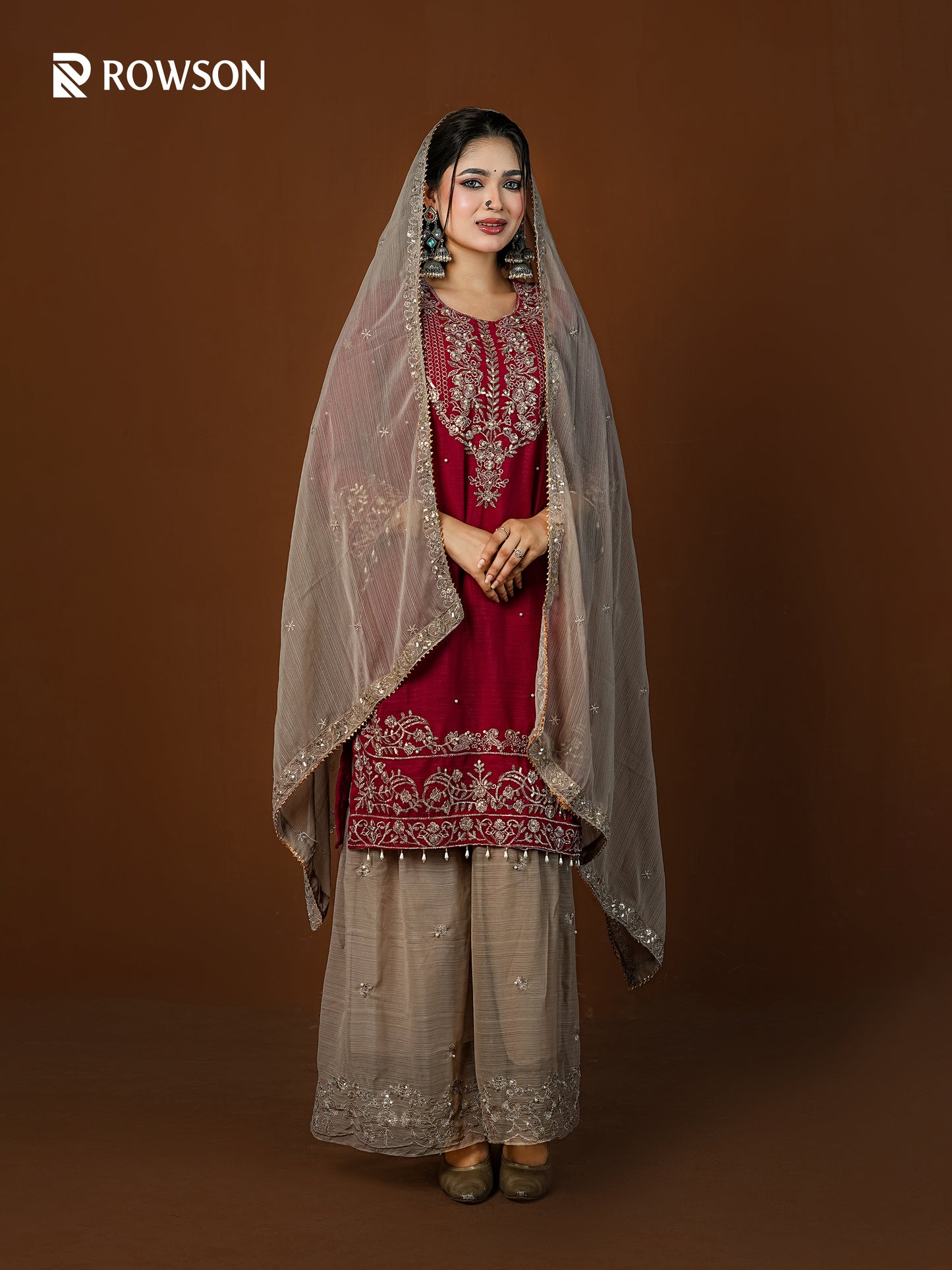 Classic Fit Royal Embroidery Sharara Set
