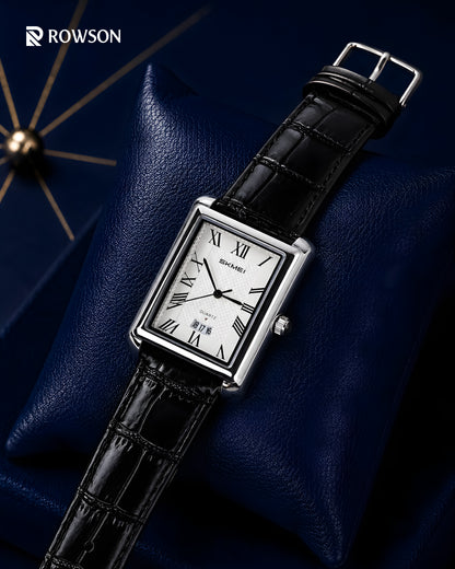 Imperial Black Leather Watch