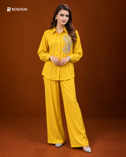 Ember Elegance Co-Ord Set - Mustard Yellow