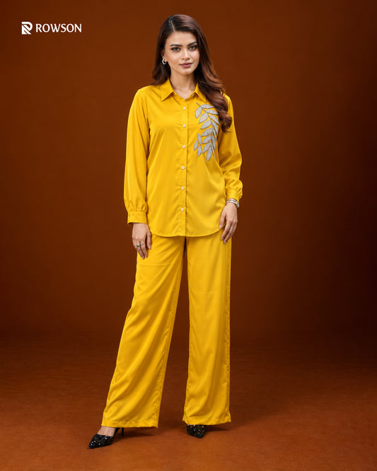 Ember Elegance Co-Ord Set - Mustard Yellow