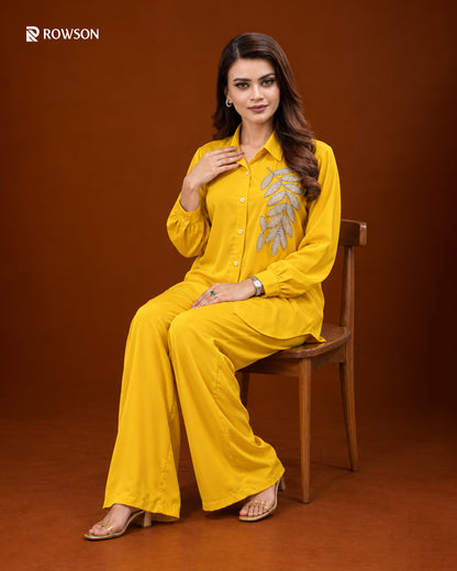 Ember Elegance Co-Ord Set - Mustard Yellow