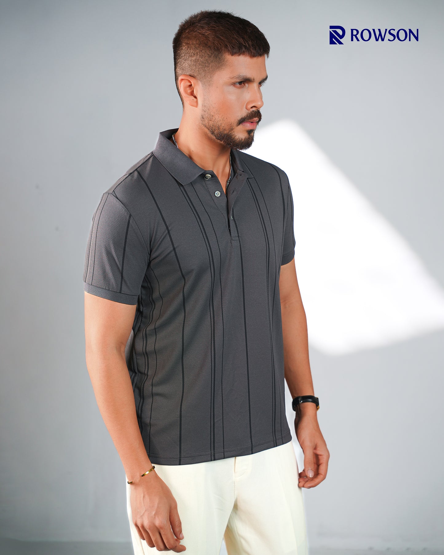 Chinese Imported Luxury  Polo - Charcoal Gray