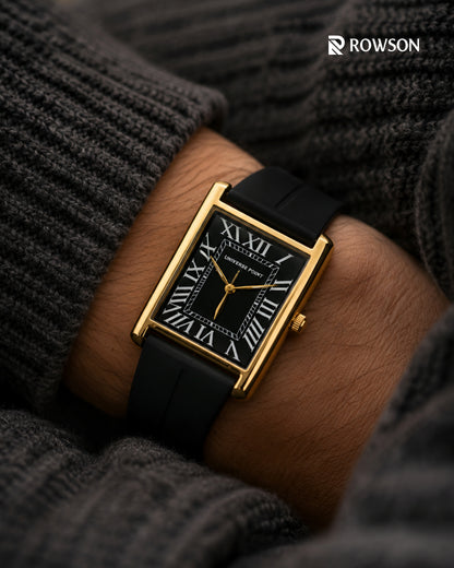 Universe Point Golden Tank - Rectangular Dial Men's Watch