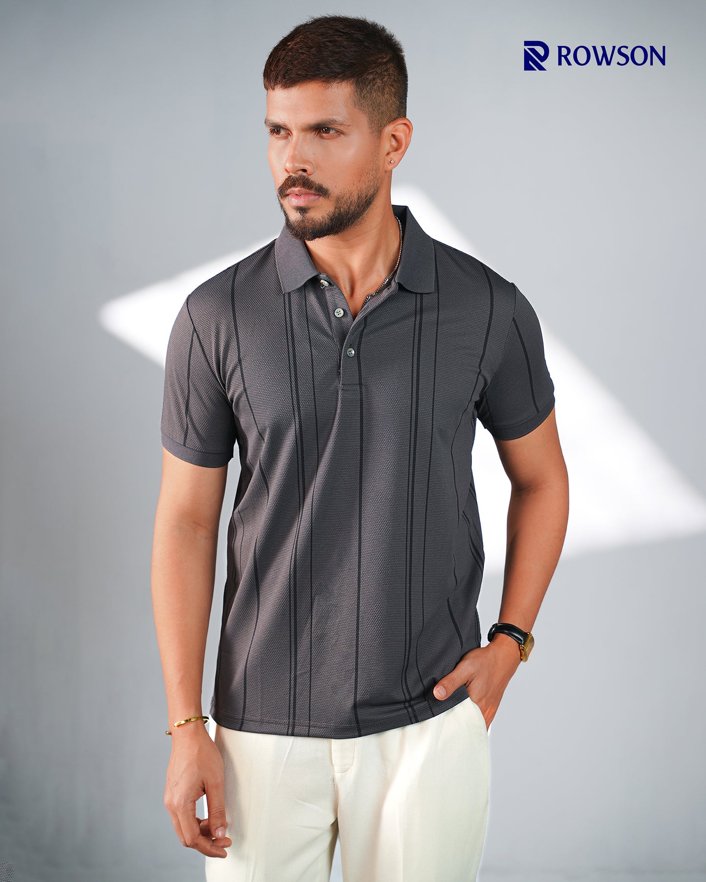 Chinese Imported Luxury  Polo - Charcoal Gray