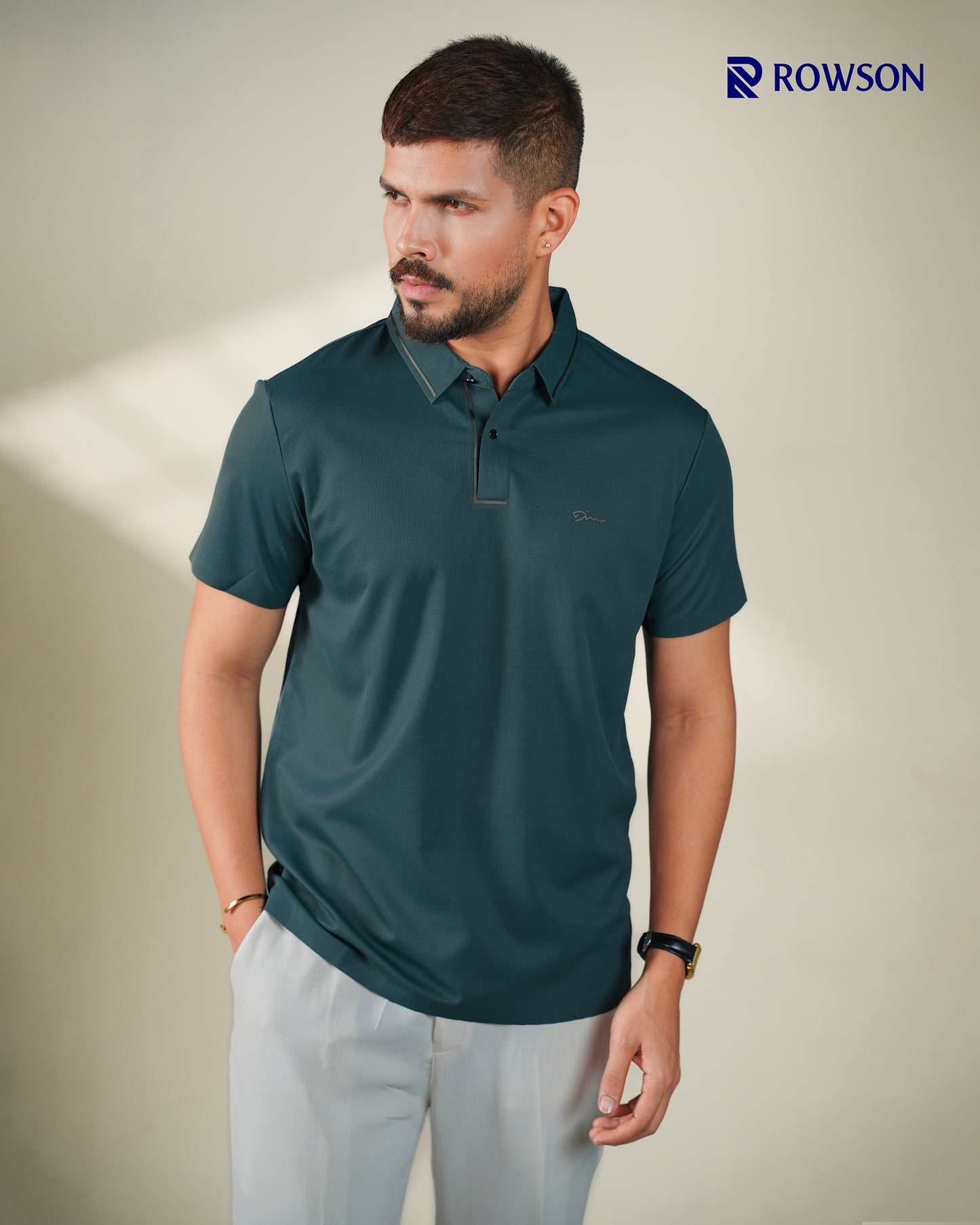 Imported Nova Textured  Polo - Deep Teal