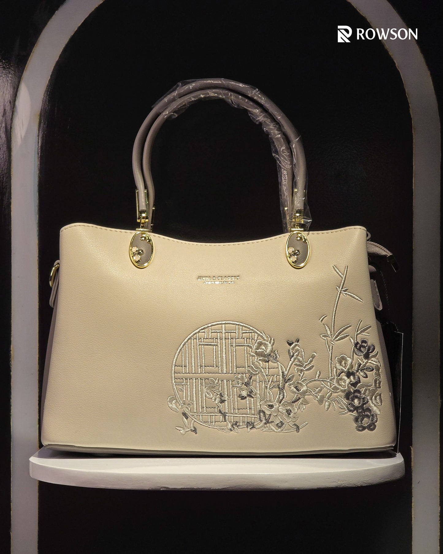 Ivory Blossom Luxe Handbag