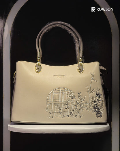 Ivory Blossom Luxe Handbag