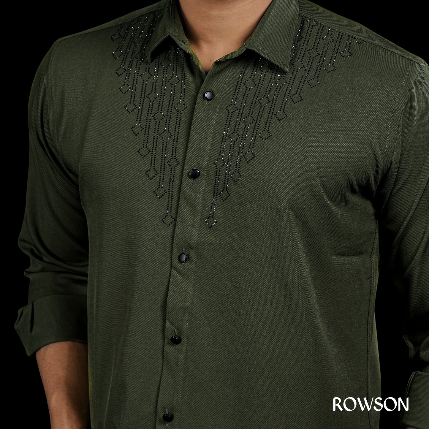 Sultan Party Shirt - Deep olive