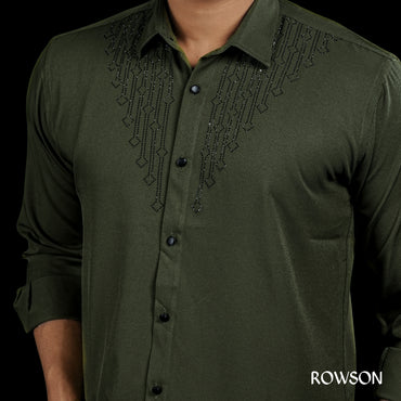 Sultan Party Shirt - Deep olive