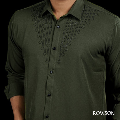 Sultan Party Shirt - Deep olive