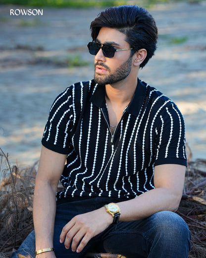 Black Nova Retro Polo