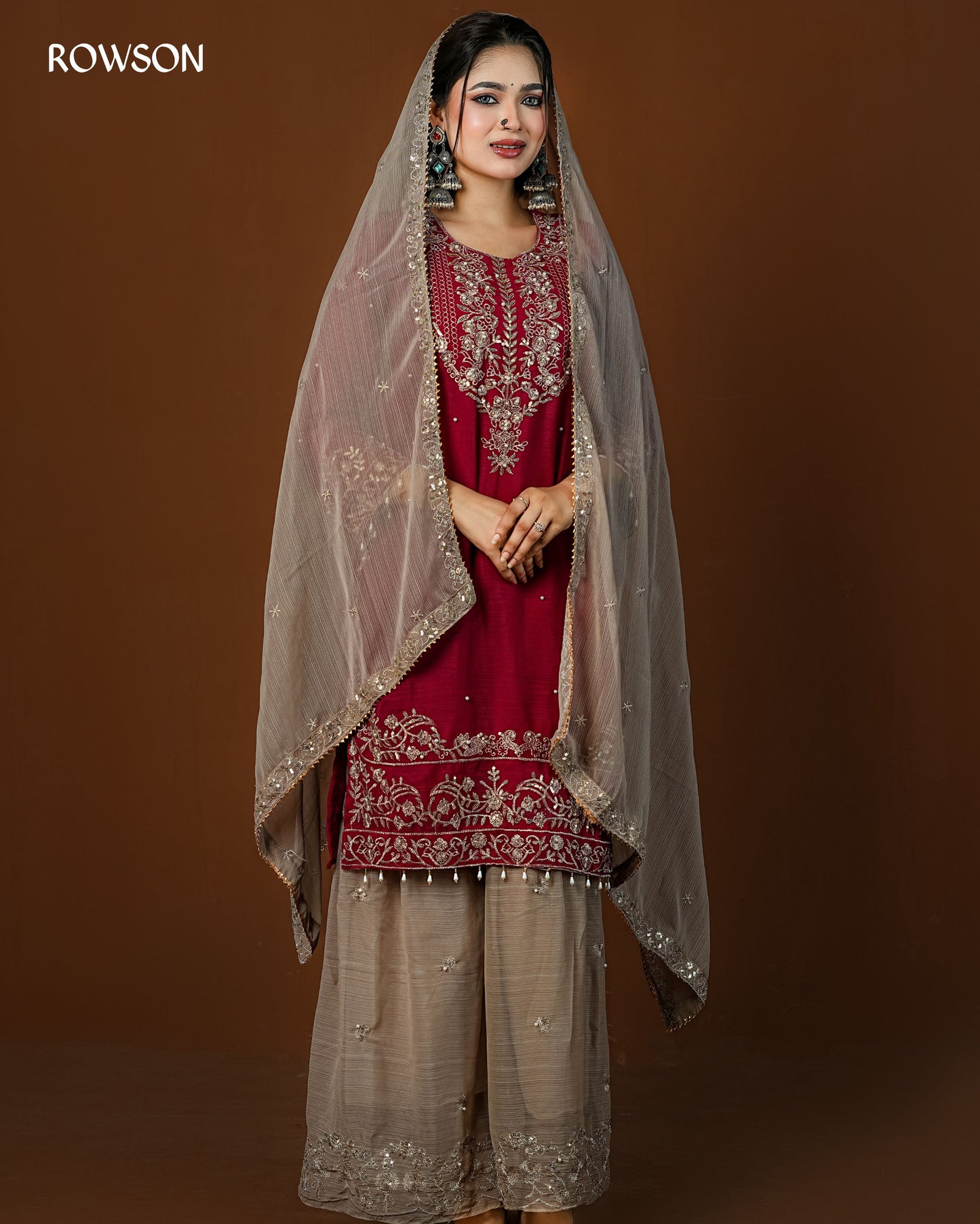 Classic Fit Royal Embroidery Sharara Set