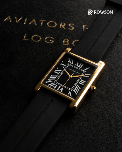 Universe Point Golden Tank - Rectangular Dial Men's Watch