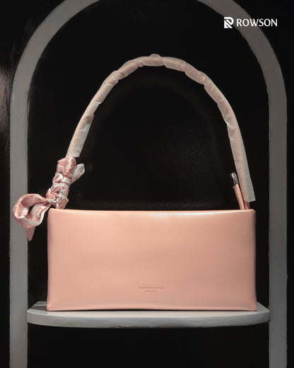 Blush Ribbon Luxe Handbag