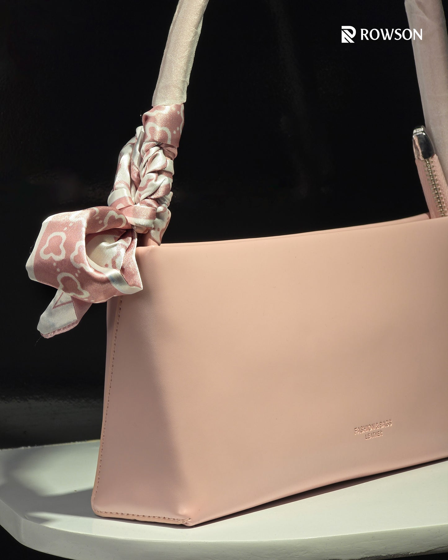 Blush Ribbon Luxe Handbag