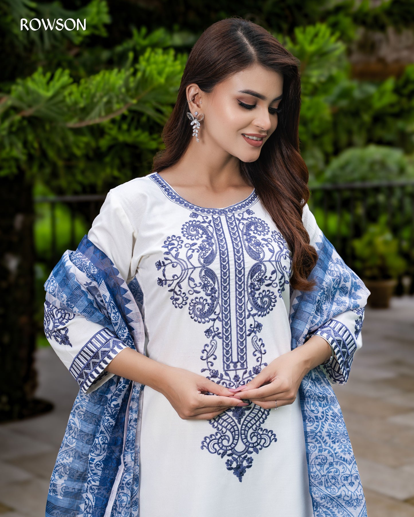 Blue Haven Embroidered Three-Piece