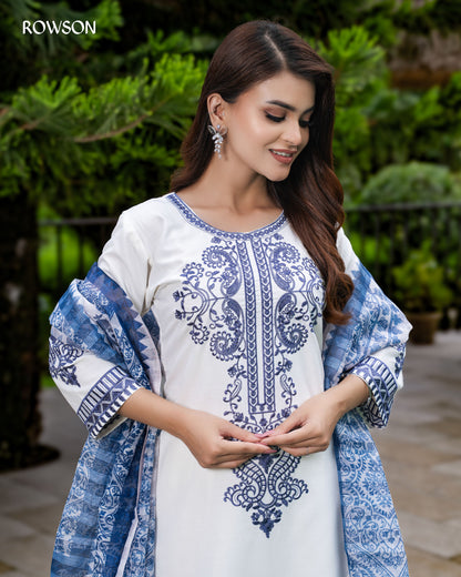 Blue Haven Embroidered Three-Piece