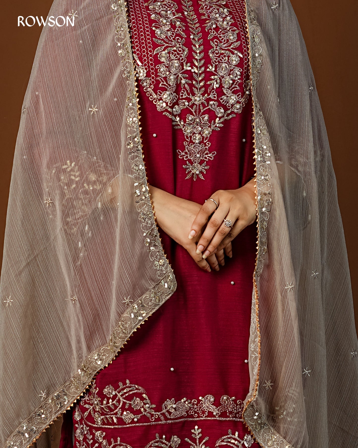 Classic Fit Royal Embroidery Sharara Set