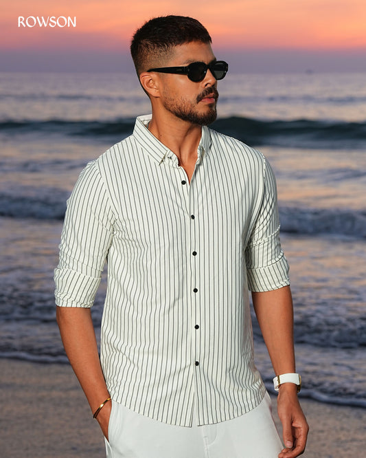 Broadcloth Vertical Stripe Shirt