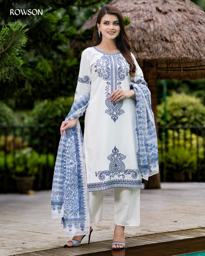 Blue Haven Embroidered Three-Piece