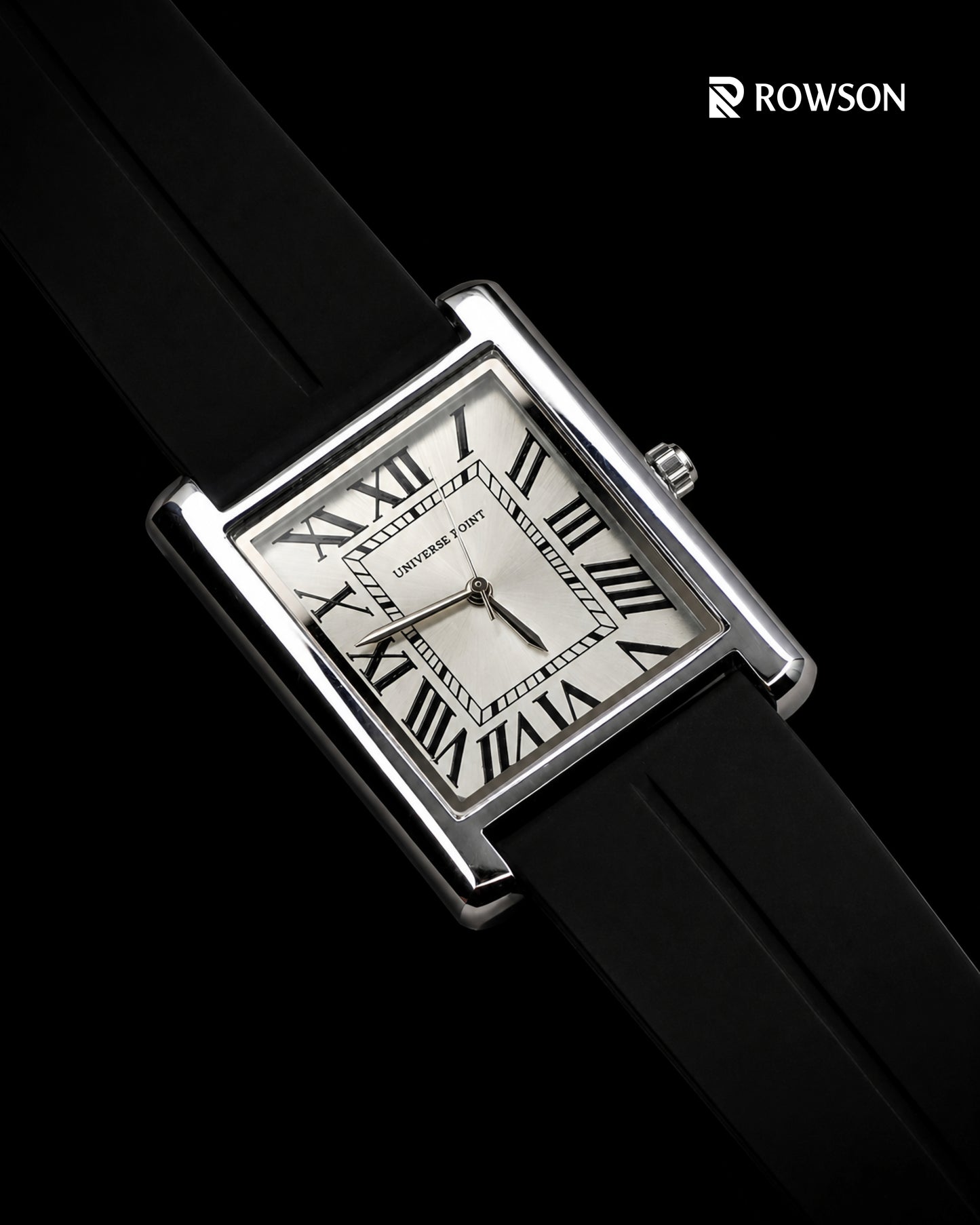 Universe Point Silver Tank - Rectangular Dial Men's Watch