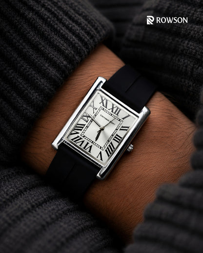 Universe Point Silver Tank - Rectangular Dial Men's Watch