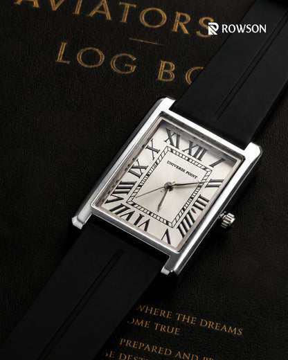 Universe Point Silver Tank - Rectangular Dial Men's Watch