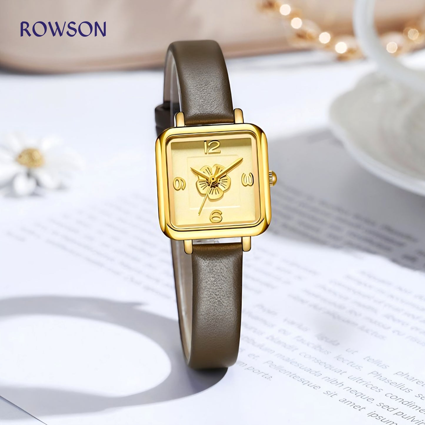 Camellia Book Square Watch