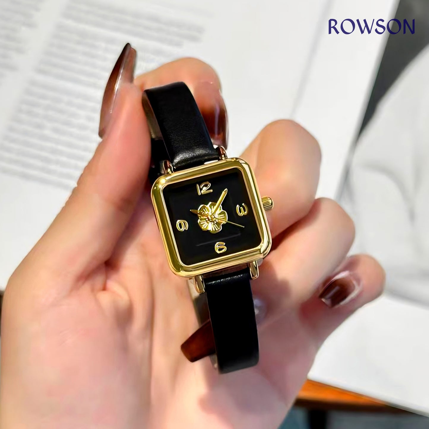 Camellia Book Square Watch