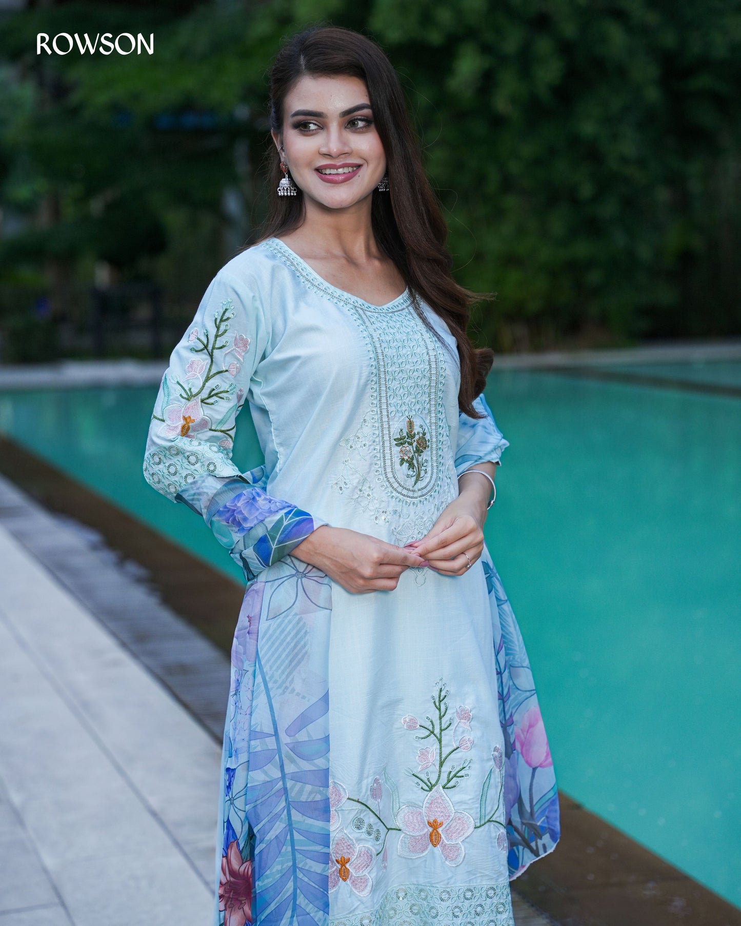 Pastel Dream Embroidered Three-Piece