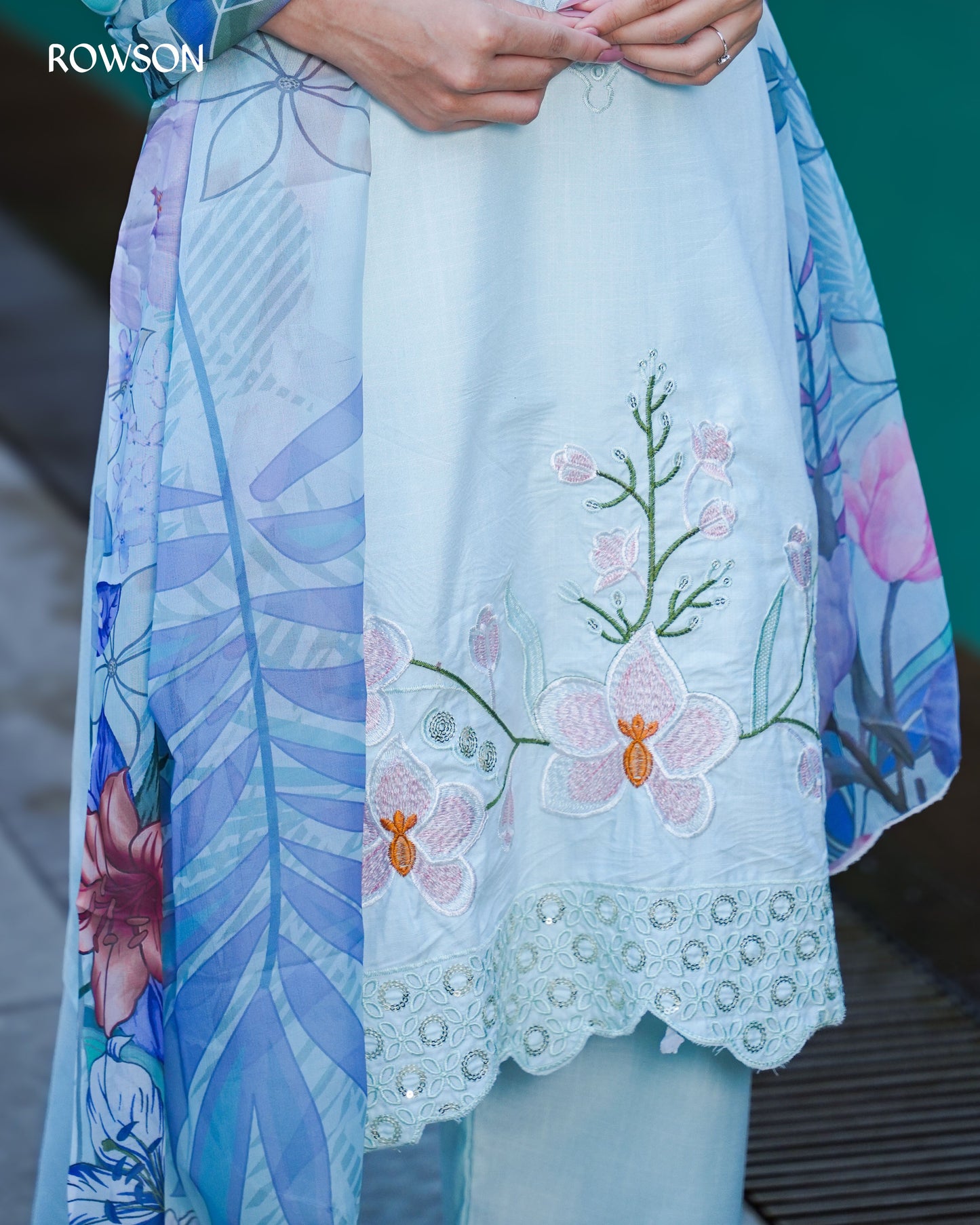 Pastel Dream Embroidered Three-Piece