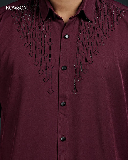 Sultan Party Shirt Maroon