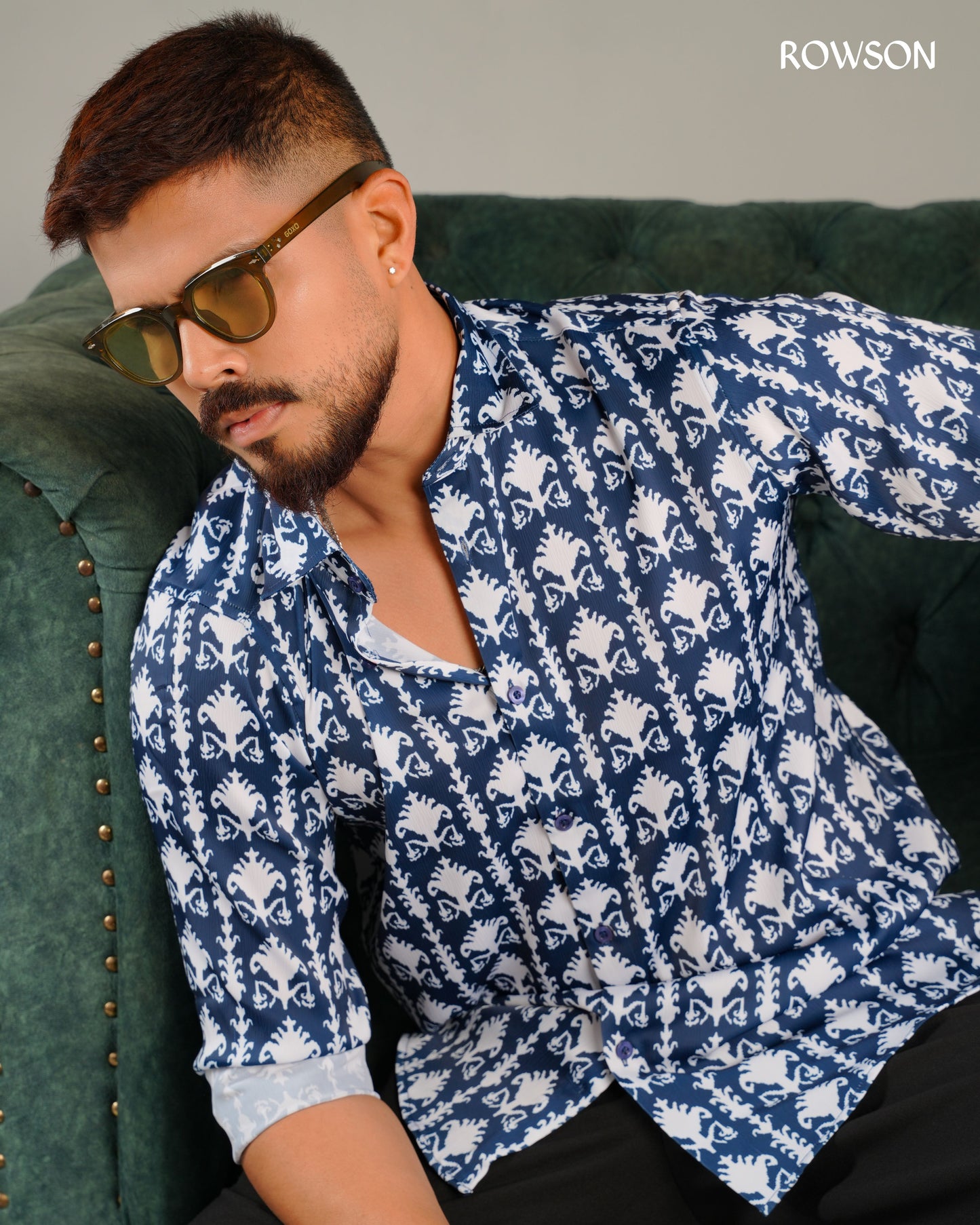 Royal Indigo Crest Shirt