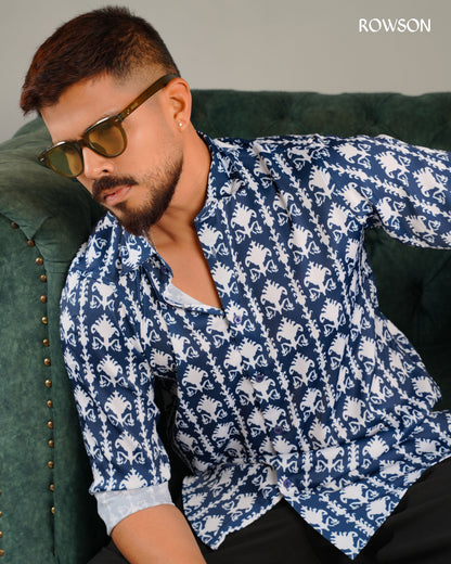 Royal Indigo Crest Shirt