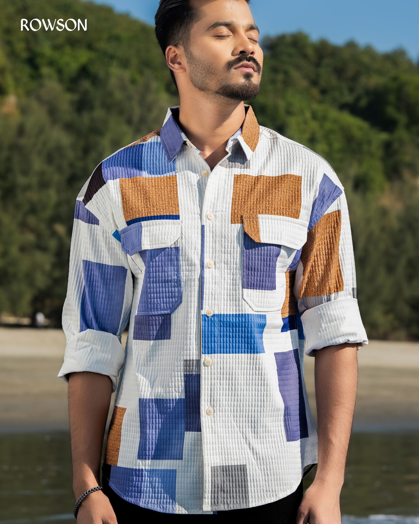 ColorBlock Patch Shirt