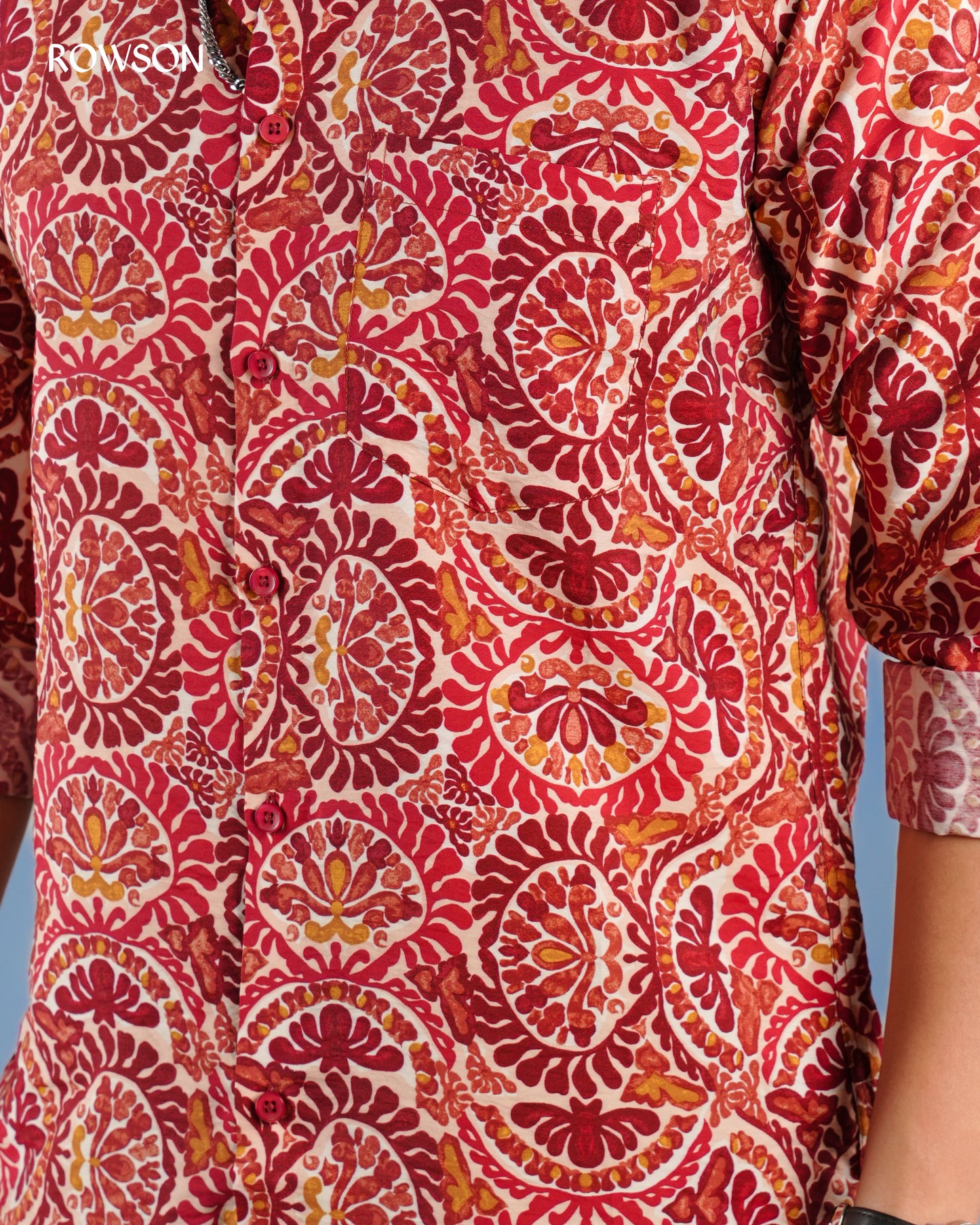 Royal Vermilion Full Shirt