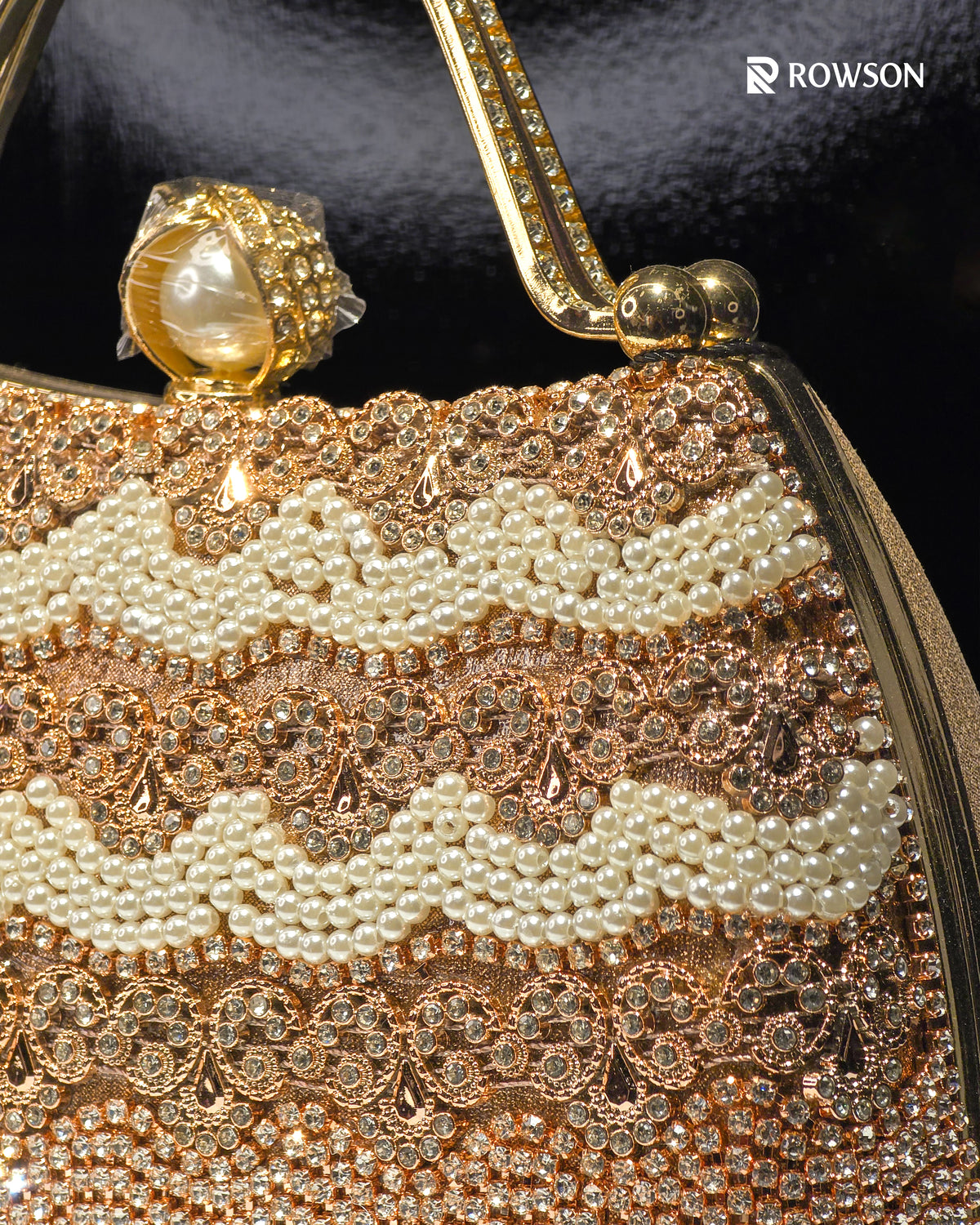 Luxury Pearl & Crystal Party Clutch