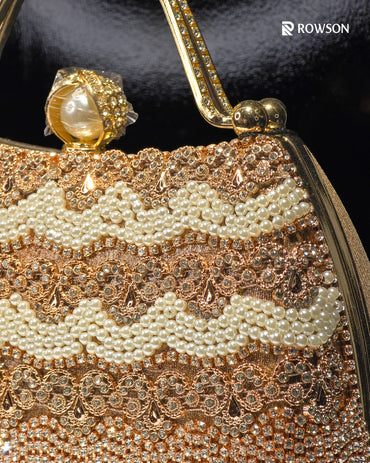 Luxury Pearl & Crystal Party Clutch