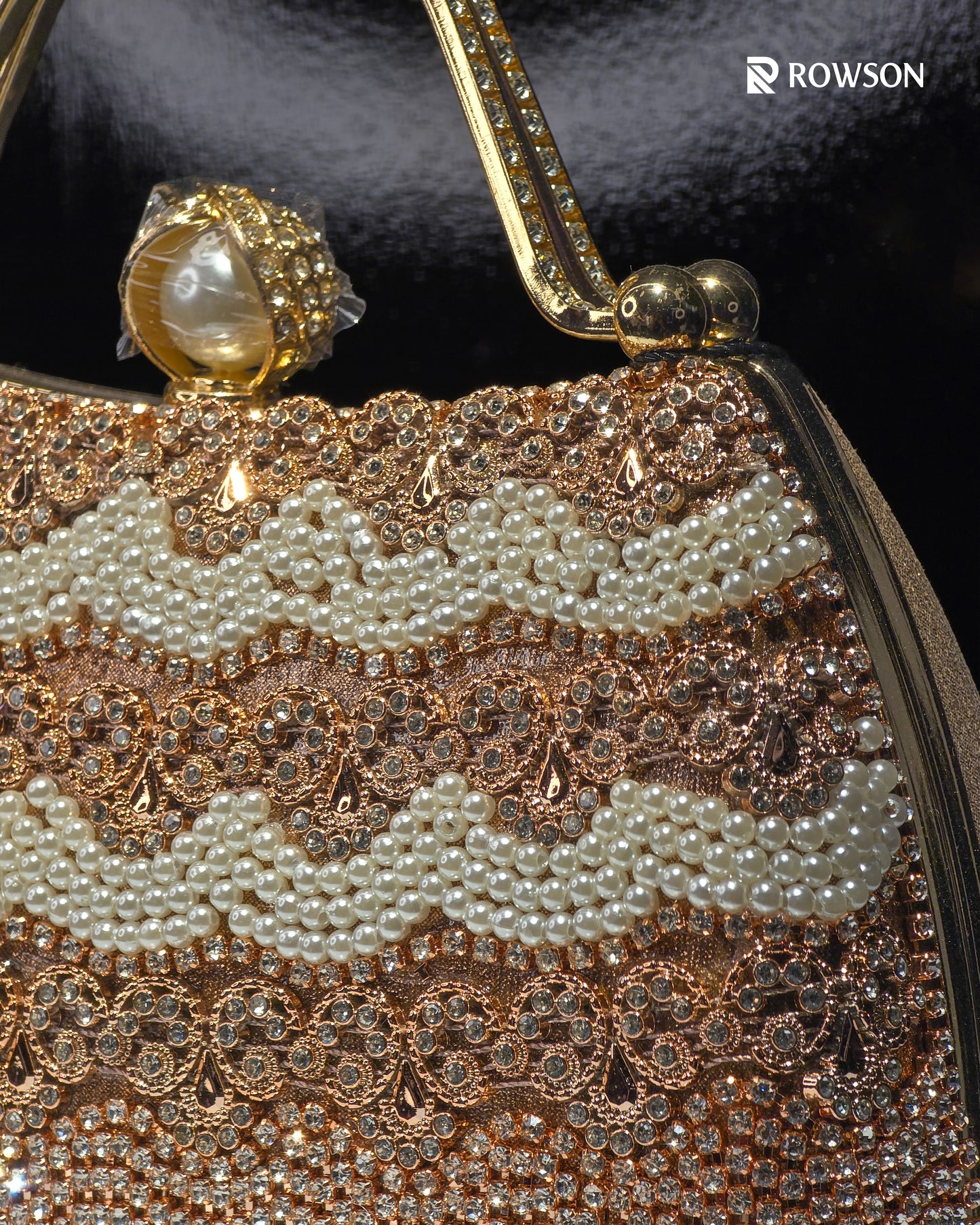 Luxury Pearl & Crystal Party Clutch